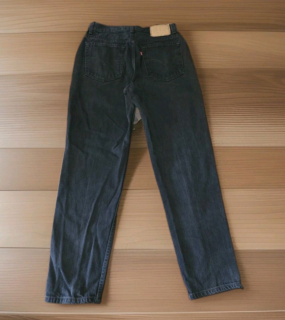 Vtg 2000 Levis 512 Slim Tapered High Rise Jeans Faded Black Charcoal Women 10 M - Picture 2 of 7